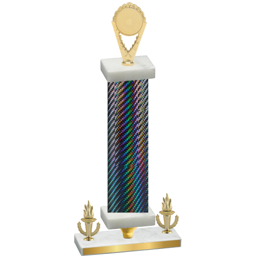 Premium Single Black Carbon Fiber Victory Insert Trophy