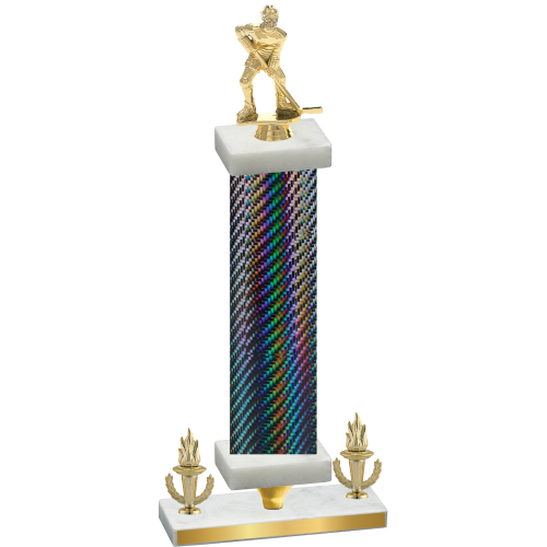 Premium Single Black Carbon Fiber Victory Hockey Trophy