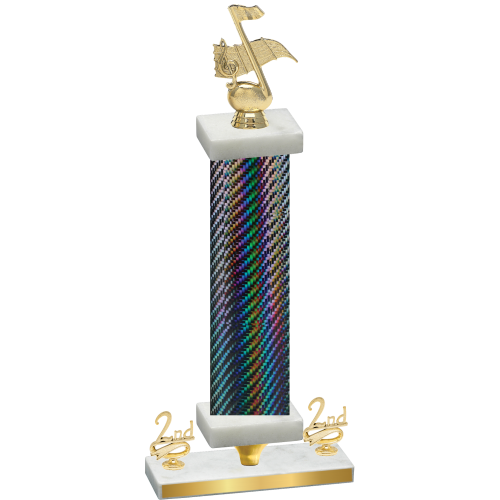 Premium Single Black Carbon Fiber Second Place Music Trophy