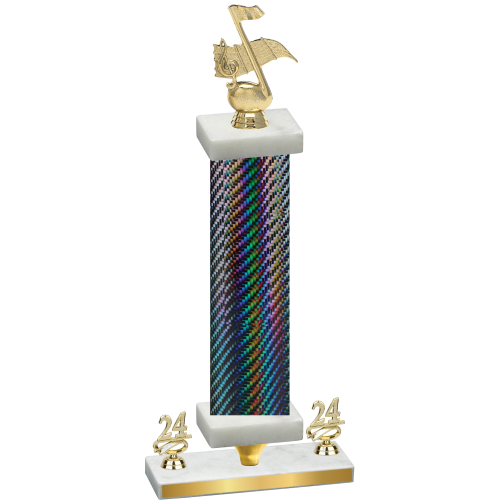 Premium Single Black Carbon Fiber Year Music Trophy