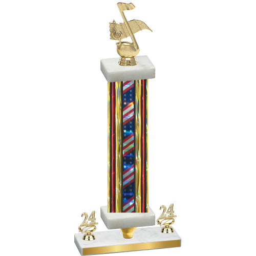 Premium Single Flag USA Year Music Trophy