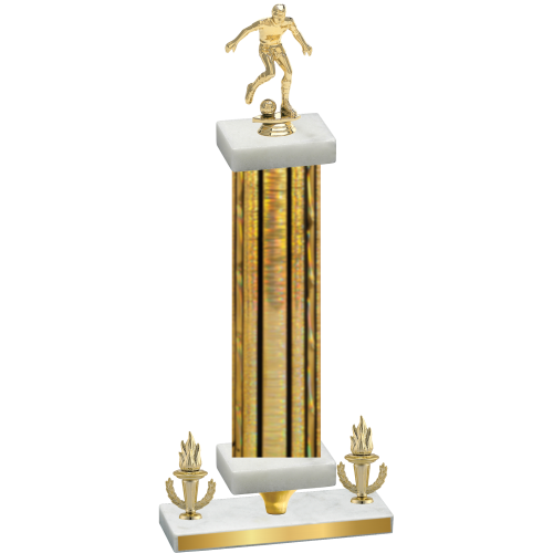 Premium Single Gold Glacier Victory Soccer Trophy