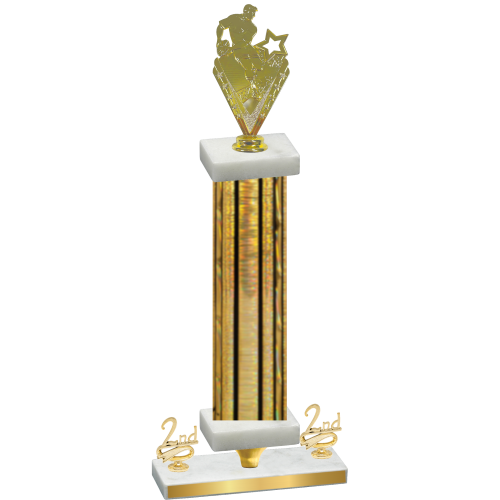 Premium Single Gold Glacier Second Place Rugby Trophy