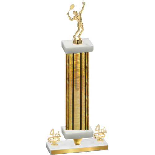 Premium Single Gold Glacier Fourth Place Tennis Trophy