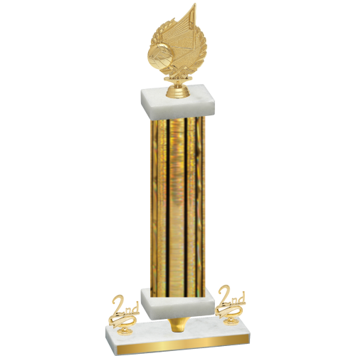 Premium Single Gold Glacier Second Place Volleyball Trophy