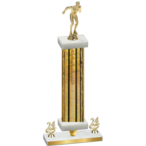 Premium Single Gold Glacier Year Swimming Trophy