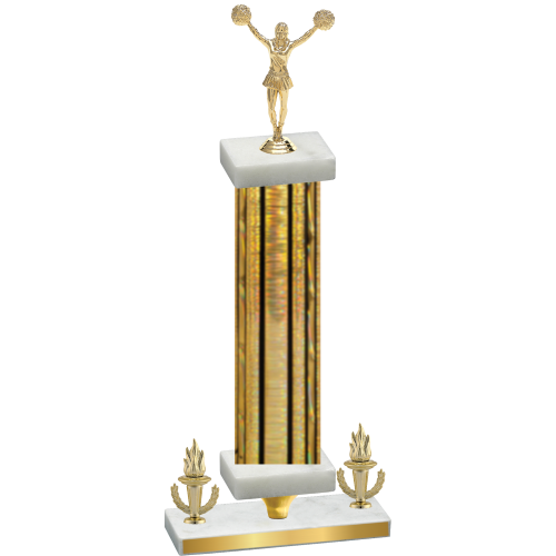 Premium Single Gold Glacier Victory Cheerleading Trophy