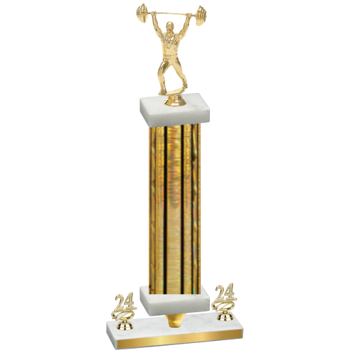 Premium Single Gold Glacier Year Weights Trophy