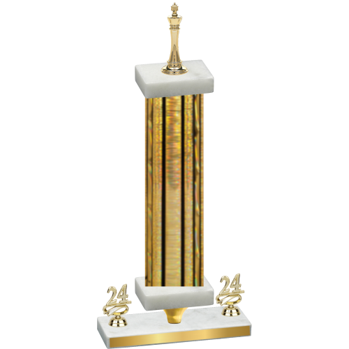 Premium Single Gold Glacier Year Chess Trophy