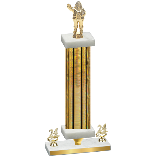 Premium Single Gold Glacier Year Holiday Trophy