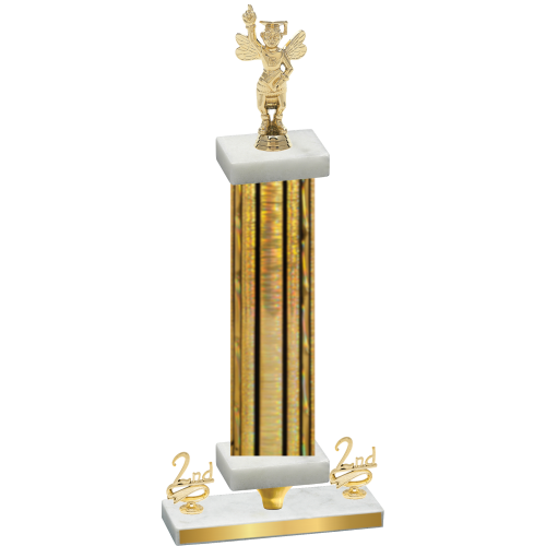 Premium Single Gold Glacier Second Place Academics Trophy