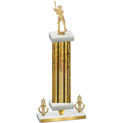 Premium Single Gold Glacier Victory Baseball Trophy
