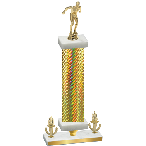 Premium Single Gold Carbon Fiber Victory Swimming Trophy