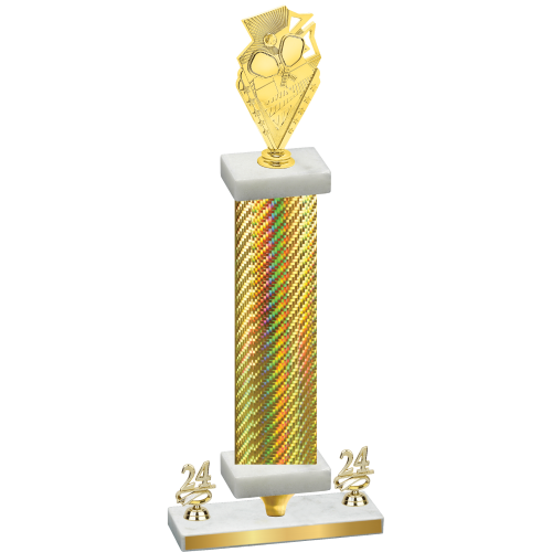 Premium Single Gold Carbon Fiber Year Pickleball Trophy