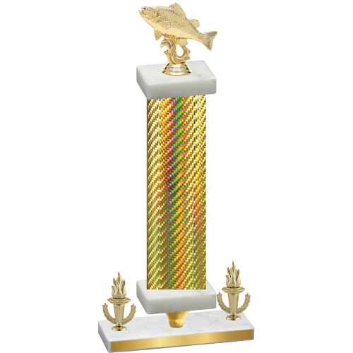 Premium Single Gold Carbon Fiber Victory Fishing Trophy