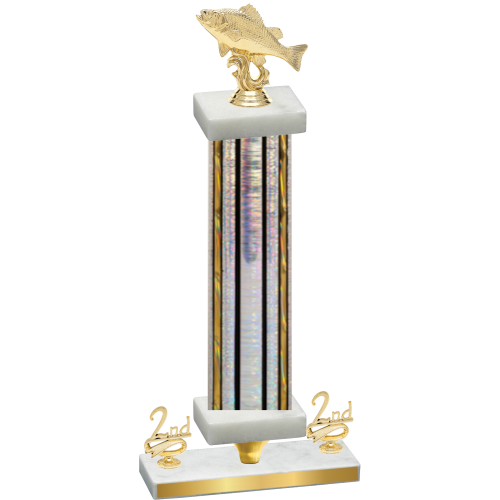 Premium Single Silver Glacier Second Place Fishing Trophy