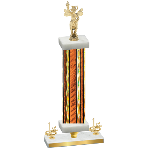 Premium Single Orange Glacier First Place Academics Trophy