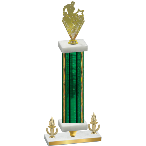 Premium Single Green Glacier Victory Rugby Trophy