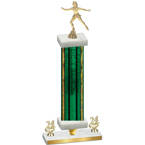 Premium Single Green Glacier Year Skater Trophy