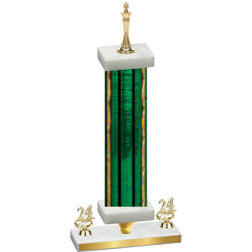 Premium Single Green Glacier Year Chess Trophy