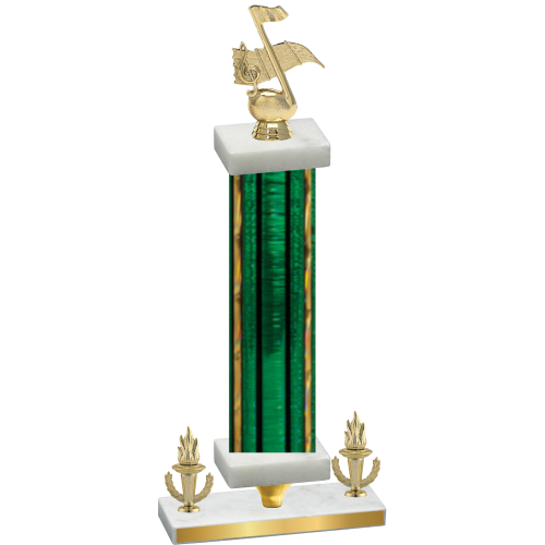 Premium Single Green Glacier Victory Music Trophy