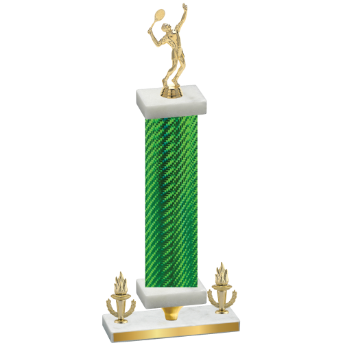 Premium Single Green Carbon Fiber Victory Tennis Trophy
