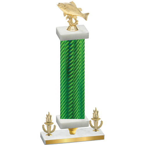 Premium Single Green Carbon Fiber Victory Fishing Trophy