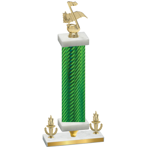 Premium Single Green Carbon Fiber Victory Music Trophy
