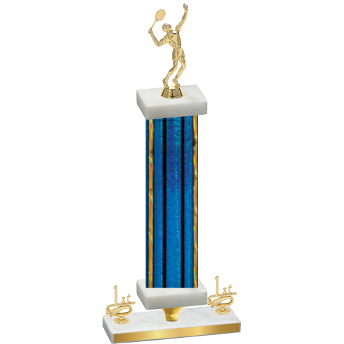 Premium Single Blue Glacier First Place Tennis Trophy