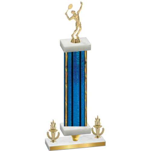Premium Single Blue Glacier Victory Tennis Trophy