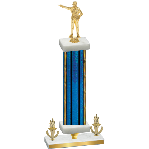 Premium Single Blue Glacier Victory Shooter Trophy