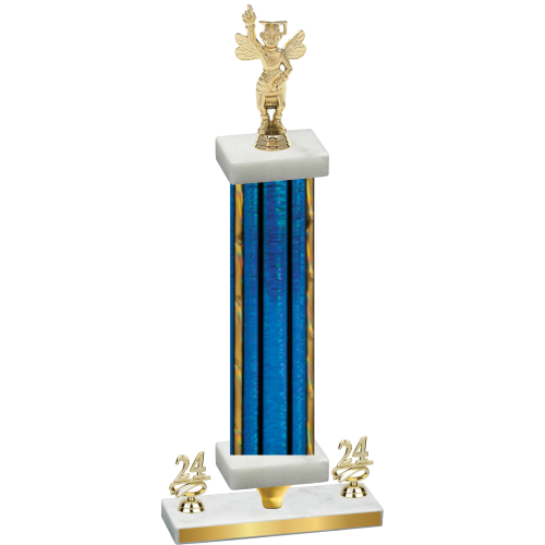 Premium Single Blue Glacier Year Academics Trophy