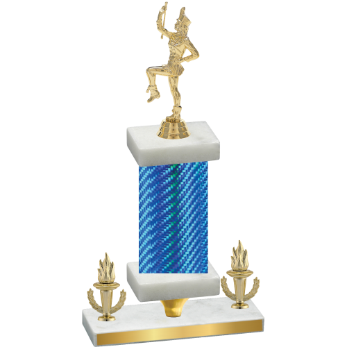 Premium Single Blue Carbon Fiber Victory Majorette Trophy