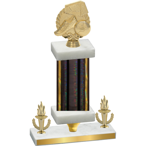 Premium Single Black Glacier Victory Soccer Trophy