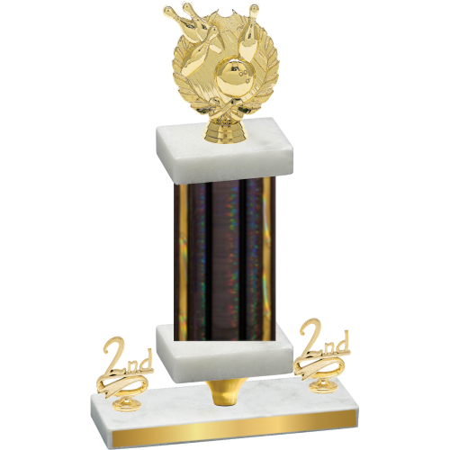 Premium Single Black Glacier Second Place Bowling Trophy