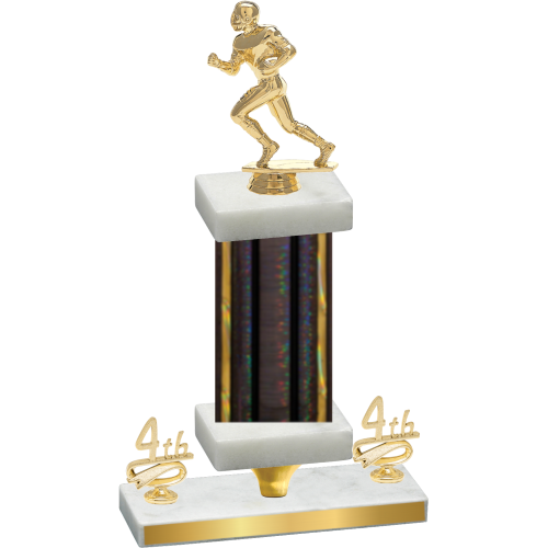 Premium Single Black Glacier Fourth Place Football Trophy