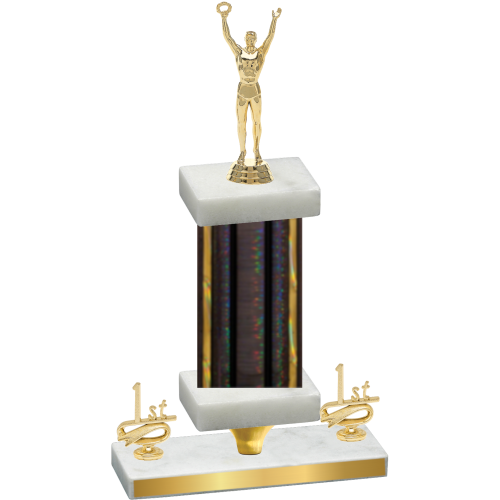 Premium Single Black Glacier First Place Victory Trophy