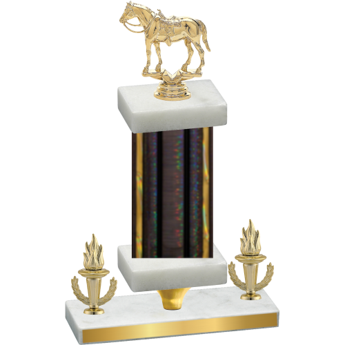 Premium Single Black Glacier Victory Horses Trophy