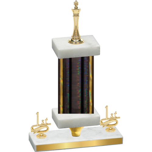 Premium Single Black Glacier First Place Chess Trophy