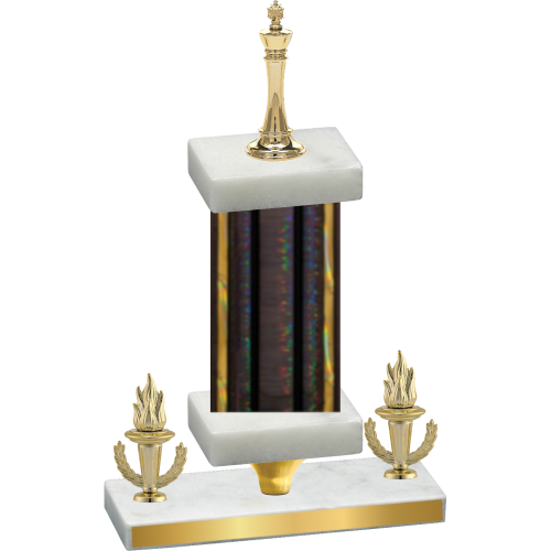 Premium Single Black Glacier Victory Chess Trophy