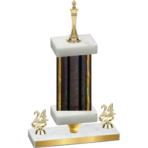 Premium Single Black Glacier Year Chess Trophy