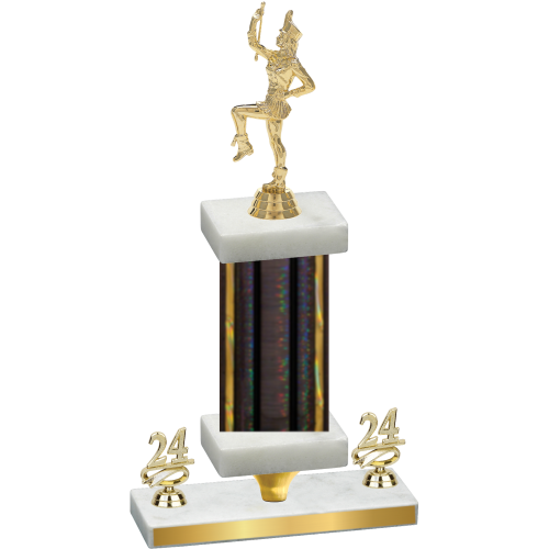 Premium Single Black Glacier Year Majorette Trophy