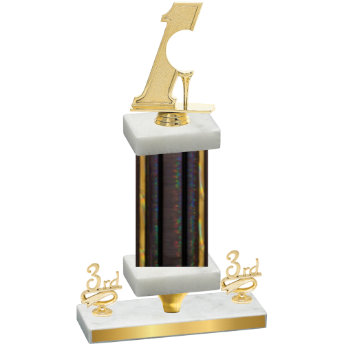 Premium Single Black Glacier Third Place Golf Trophy
