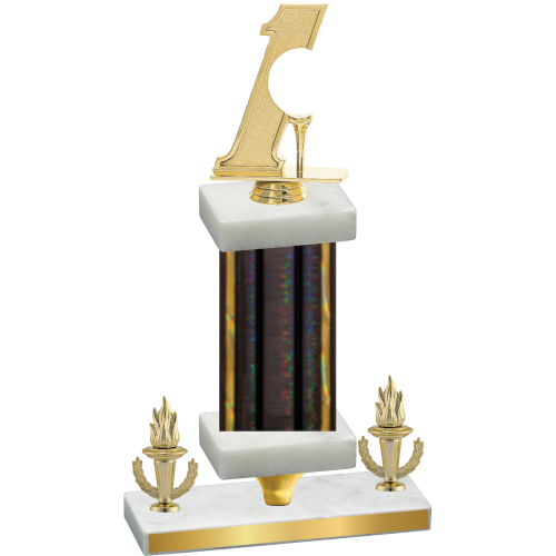 Premium Single Black Glacier Victory Golf Trophy