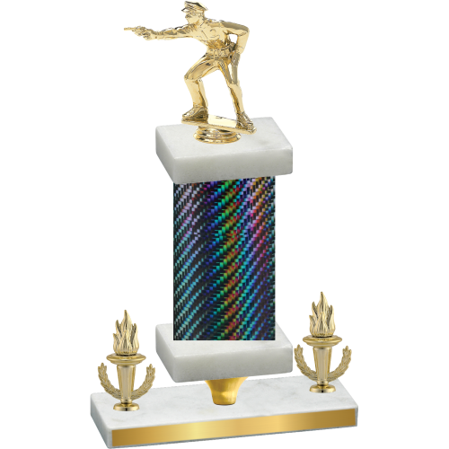 Premium Single Black Carbon Fiber Victory Shooter Trophy
