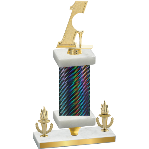 Premium Single Black Carbon Fiber Victory Golf Trophy
