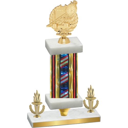 Premium Single Flag USA Victory Swimming Trophy
