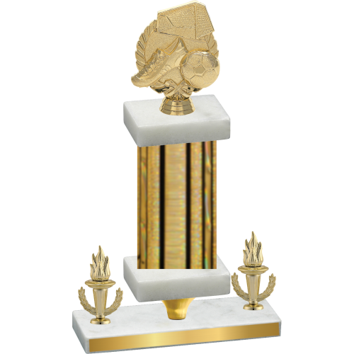Premium Single Gold Glacier Victory Soccer Trophy