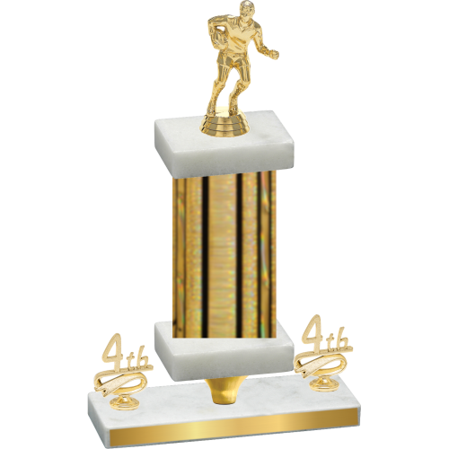 Premium Single Gold Glacier Fourth Place Rugby Trophy
