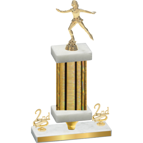 Premium Single Gold Glacier Second Place Skater Trophy